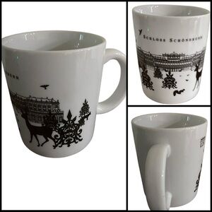 VGT Schloss Schonbrunn Palace Collectible Ceramic Black\White Holiday 12oz Mug